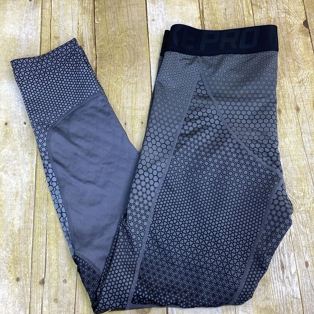 Nike Pro Hyperwarm Mens Size 2XL Black Compression Tight Legging Pant Base Layer - Picture 4 of 11